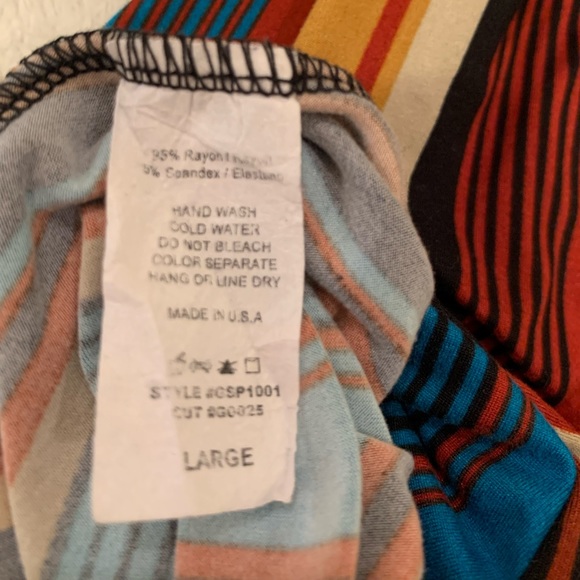 Flare Wide Leg Pants Large Striped - Picture 3 of 6